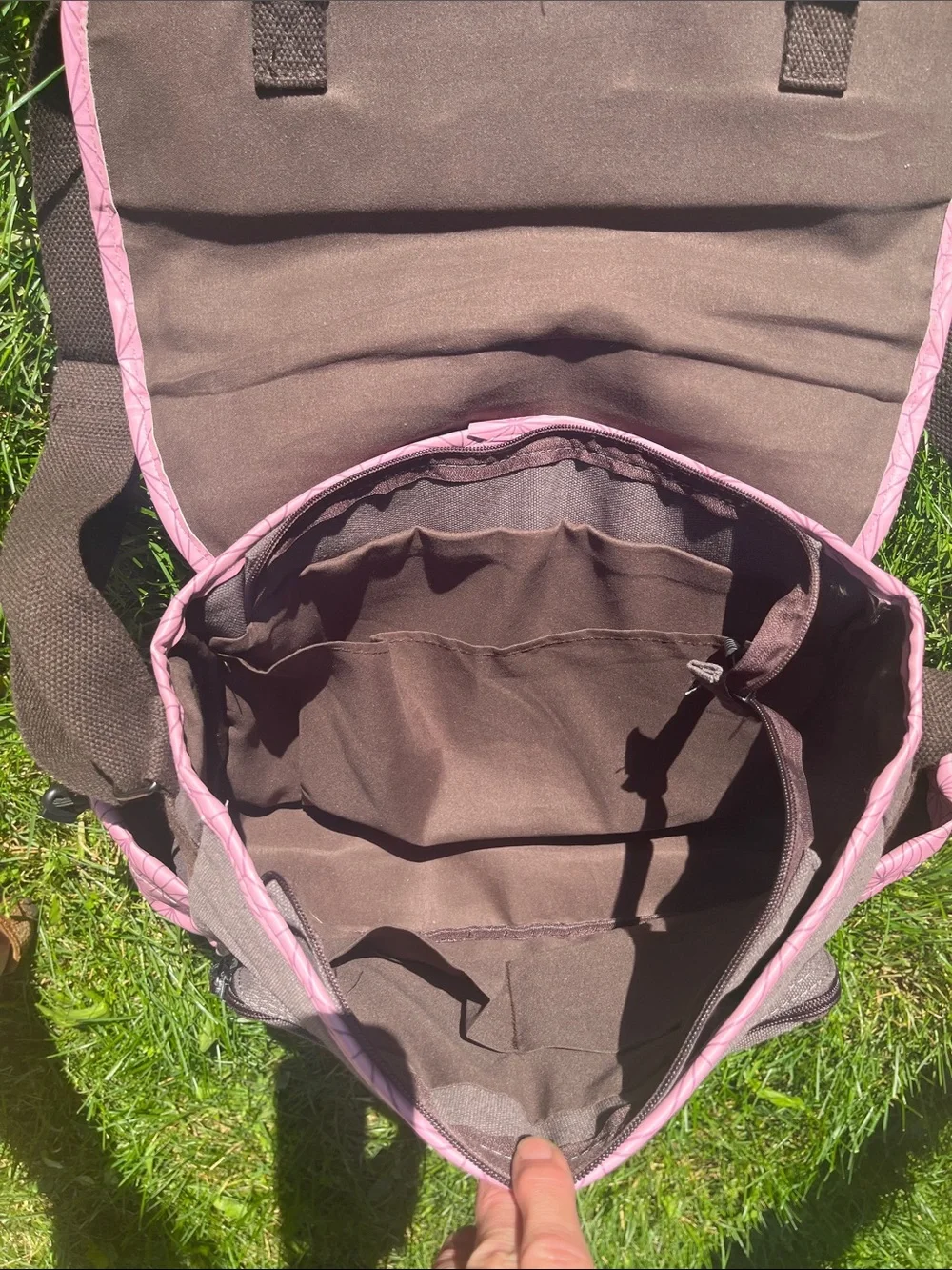 Pink Patterned Shoulder Messenger Bag with Graphic Detail
